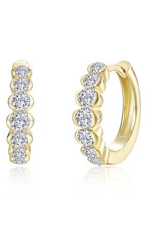 Lafonn Willow Simulated Diamond Small Hoop Earrings in Gold at Nordstrom