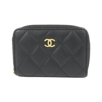 Chanel Black Leather Coin Purse/Coin Case (Pre-Owned)