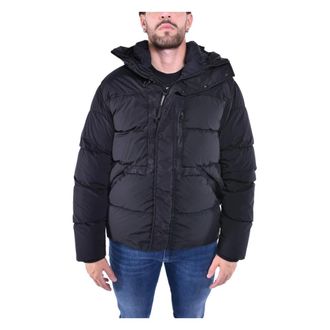C.P. Company C.P. Company, Winter Jackets, male, Black, S, Nycra Medium Down Jacket with Hood
