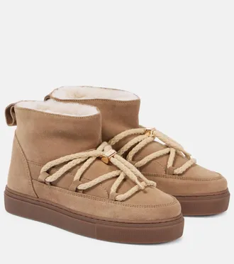 INUIKII Shearling-lined suede ankle boots