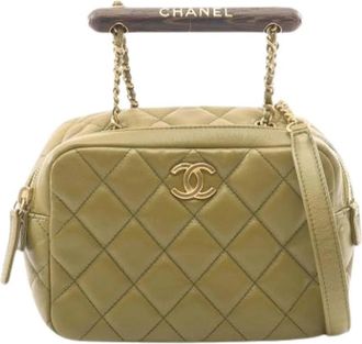 Chanel Pre-owned Schoudertas - Dames - Vintage Handtas - Groen - ONE Size - Leer - Vintage