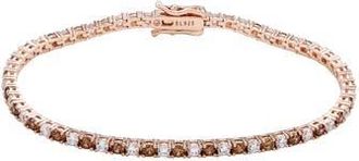 Suzy Levian Pav&eacute; Tennis Bracelet in Rose at Nordstrom Rack