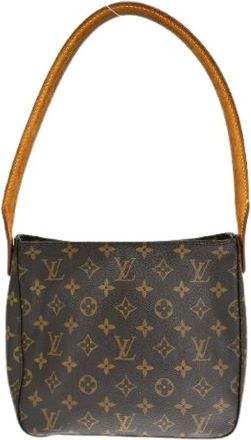 Louis Vuitton Pre-owned Shoulder Bags, female, Brown, Size: ONE SIZE Pre-owned Monogram Looping Handbag