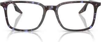 Ray-Ban 55mm Rectangle optical glasses in Blue Havana at Nordstrom
