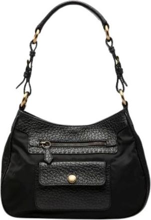 Prada Pre-owned Shoulder Bags, female, Black, Size: ONE SIZE Pre-owned Vintage Nylon Shoulder Bag