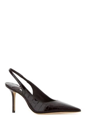 Jimmy Choo London Lovesb85cbh Sambuco Leather Salpa Metal Plastic Scarpe Con Tacco High Heel Shoes