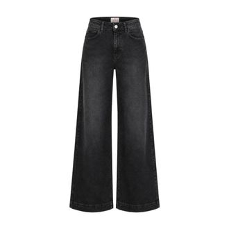 Marella Emme Wijde Jeans - Dames - Jeans - Zwart - Maat: 2XS Denim