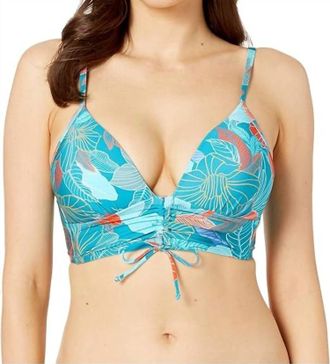 Kenneth Cole Trace Of Paradise Banded Push-Up Bra In Teal