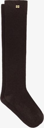 Ganni Brown Wool Mix High Socks
