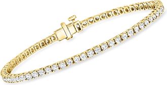 Ross-Simons Lab-Grown Diamond Tennis Bracelet in 18kt Gold Over Sterling