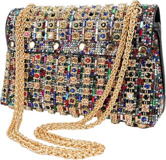 Generic Rhinestone Clutch Purse for Women - Glittering Womens Purse Evening Bag | Soft Portable Rhinestone Clutch Purse for Women, Colorful2, Refer to descrip