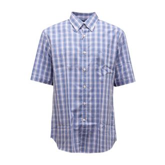 Paul & Shark Yachting Shirt - Heren - Korte mouwen Overhemden - Blauw - XL - Overhemden