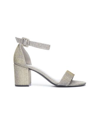 Chinese Laundry Womens Jody Block Heel Sandal In Shimmer Gold