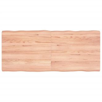 Berkfield Home Table Top Light Brown 140x60x(2-6)cm Treated Solid Wood Live Edge