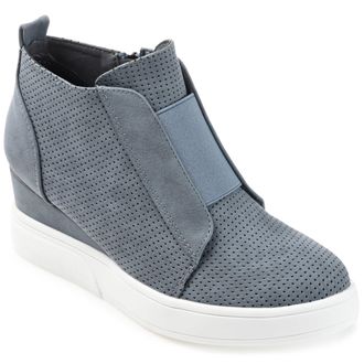 Journee Collection Women & apos;s Clara Medium and Wide Width Wedge Sneakers