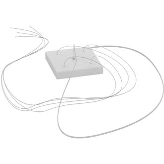 Top-Light Rosone Quadrato Metallo Bianco 1 Foro 14X14Cm
