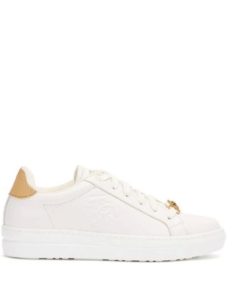 Roberto Cavalli leather sneakers - women - Bos Taurus/Elastodiene/Fabric/Bos Taurus - 37 - White