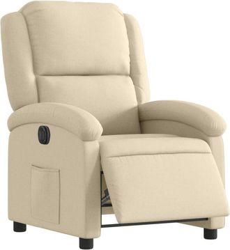 vidaXL vidaXL Poltrona Elettrica Reclinabile Crema in Tessuto