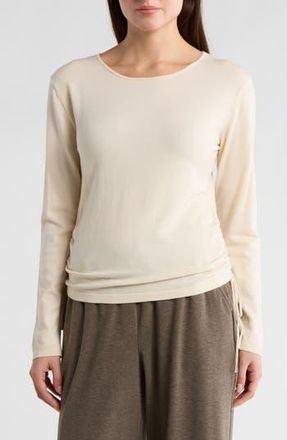 Max Studio Side Cinched Top in Ivory at Nordstrom Rack, Size X-Small