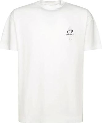C.P. Company Hombre, Camisetas, Blanco, Talla: L