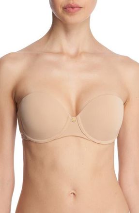 Natori Pure Luxe Strapless Contour Underwire Bra in Cafe at Nordstrom, Size 30Ddd