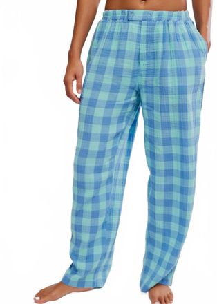 Free People Be Mine Pants In Blissful Blue Combo