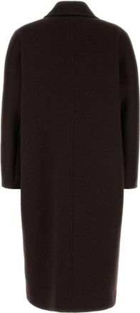 Ismad London Womens Cashmere Blend Coat Brown Alpaca Wool
