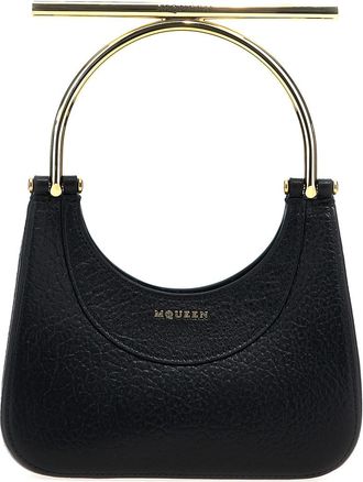 Alexander McQueen Black mini Cross-Bar tote bag