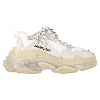 Balenciaga Balenciaga Triple S sneakers met transparante zool in wit polyester