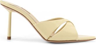 Le Silla Shirley Pointed-Toe Mule - female - Le Silla - Heeled Mules - Yellow - 3 UK - Shoes