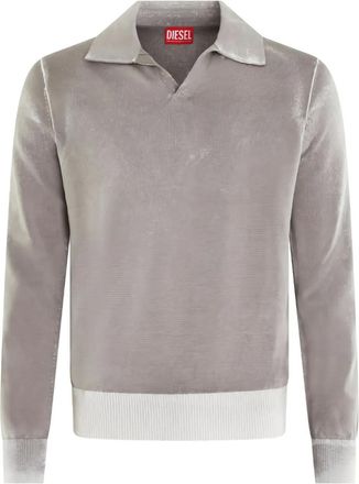 Diesel Maglione K-Lorenzo con bordo a coste - Grigio