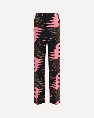 Pucci Cr&ecirc;pe de Chine Pants Female XS