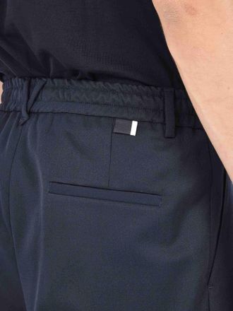 low brand Mens Trousers Carrot Fit Navy Cotton