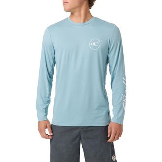 O'Neill Logo UPF Long Sleeve Performance Graphic T-Shirt in Stone Blue at Nordstrom, Size Xx-Large