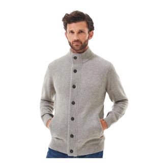 Barbour Cardigans, male, Beige, Size: 2XL Essential Patch Zip Sweater