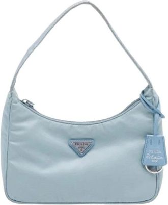 Prada Pre-owned Re Edition 2000 Schoudertas - Dames - Vintage Schoudertas - Blauw - ONE Size - Nylon - Vintage