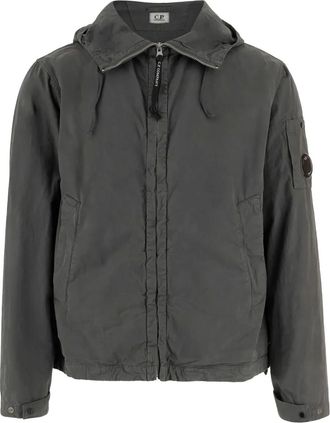 C.P. Company hooded zip jacket - men - Cotton - S - Grey