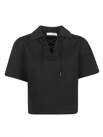 Iro Vanilie Cropped Black Top