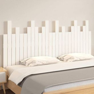Berkfield Home Wall Headboard White 166x3x80 cm Solid Wood Pine | Size: 166 x 3 x 80 cm