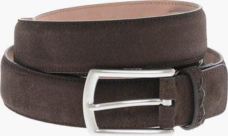 Ermenegildo Zegna Cintura in Suede con Fibbia in Metallo Ermenegildo Zegna