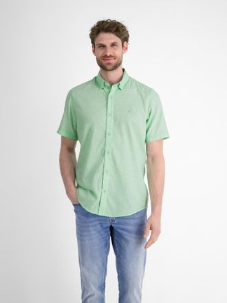 Lerros Kurzarmhemd LERROS LERROS Kurzarmhemd mit verdecktem Button-down-Kragen, Herren, Gr. XXL, Normalgr&ouml;ssen, light peppermint, 60% Polyester, 40% Baumwoll
