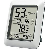 OEM Higr&oacute;metro Digital, Term&oacute;metro De Interior E Indicador De Humedad Con Pantalla De Temperatura Y Humedad (blanco, 1 Unidad), Sin Pilas. - Crezuo