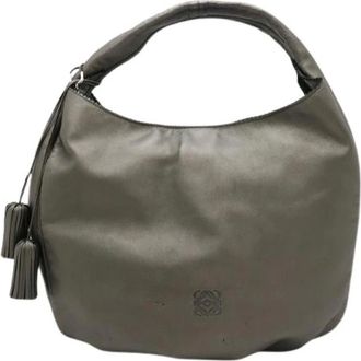 Loewe Pre-owned Shoulder Bags, female, Gray, Size: ONE SIZE Pre-owned Viento 30 Nappa Leather Shoulder Bag