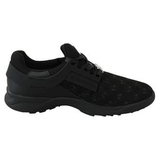Plein Sport Panelled Lace-Up Trainers - female - Plein Sport - Outdoor Shoes - Black - 5 UK - Sport