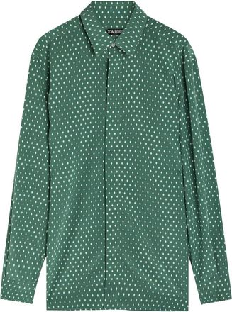 Tom Ford Diamond-print Silk Shirt - Multicoloured 1 - 38 (C15 / S)