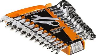 OEM Juego De Llaves De Carraca M&eacute;tricas De 12 Piezas Con 12 Puntas Cada Una Y Boca Abierta