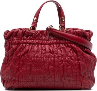 Dior Pre-owned Handbags, female, Red, Size: ONE SIZE Pre-owned Leather Handbag
