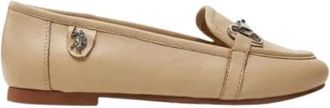 U.S.Polo Association Leren Sneakers - Dames - Loafers - Beige - 38 EU - Leer - Schoenen