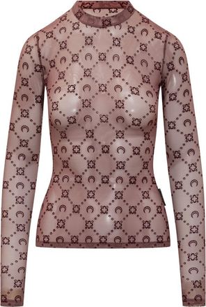 Marine Serre Top Marine Serre Tulle Monogram