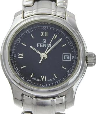 Fendi Pre-owned Orologi Stainless Steel Watch - Dames - Vintage Horloges - Zwart - ONE Size - Vintage